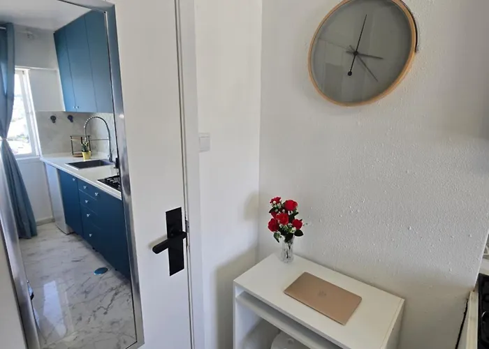 Blue - Cozinha Privativa - Eficacia Living 招待所 阿布兰特什